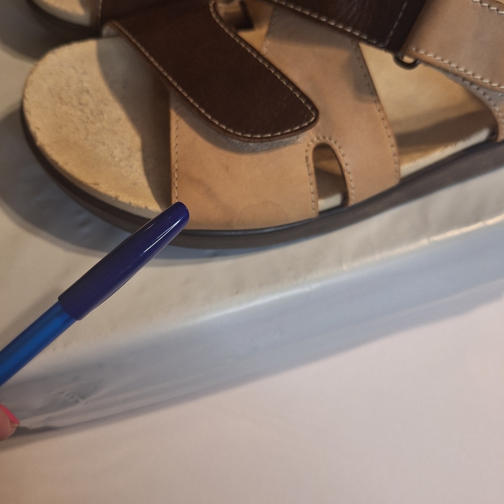 SAS Huggy Leather Women's Sandals in Brown and Tan. Size 9.5 - Picture 8 of 12